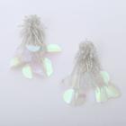 Fringed Sequined Drop Earring 1 Pair - 1892 - White - One Size