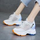Sequined Back Panel Lace-up Athletic Sneakers