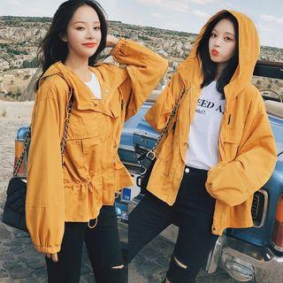 Loose-fit Hooded Windbreaker
