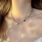 Heart Pendant Alloy Choker 1 Piece - Necklace - Stainless Steel - Gold - One Size