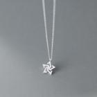Star Necklace 1pc - Silver - One Size