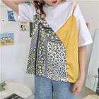 Mock-two Piece Color-block Short-sleeve T-shirt