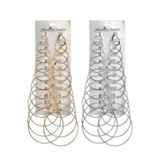 Set Of 12 Pairs: Hoop Earrings