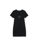 Butterfly Print Short-sleeve Mini T-shirt Dress