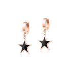 Fashion And Simple Plated Rose Gold 316l Stainless Steel Star Stud Earrings Rose Gold - One Size