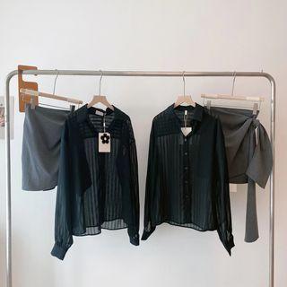 Sheer Shirt / Pencil Skirt