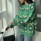 Nordic Pattern Cable-detail Sweater