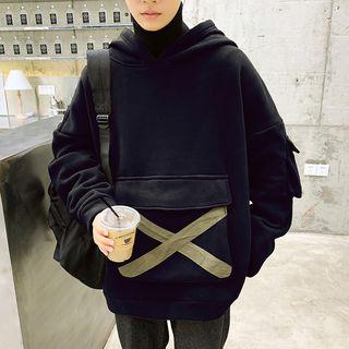 Pocketed Cross Hoodie