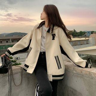 Letter Embroidered Zip Jacket (various Designs)