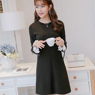 Cuff-details A-line Dress