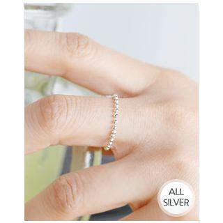 Silver-ball Chain Ring