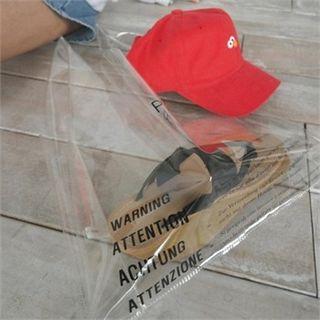 Lettering Clear Shopper Bag