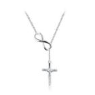 Fashion Cross Necklace Silver - One Size