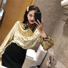 Leopard Velvet Long-sleeve Shirt