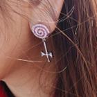 Rhinestone Lollipop Drop Earrings