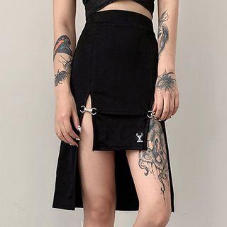 Snaffle Slit A-line Skirt