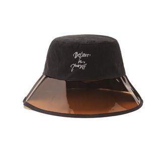 Letter Embroidered Pvc Panel Bucket Hat