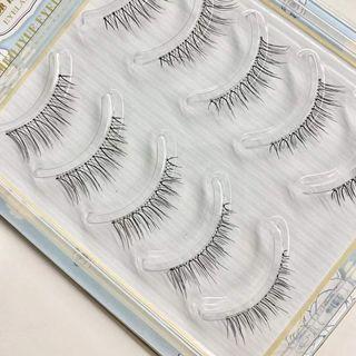 False Eyelashes - W-4 Set Of 5 Pairs - Black - One Size
