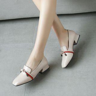 String Tie Low Heel Loafers