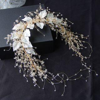 Wedding Beaded Leaf Hair Piece