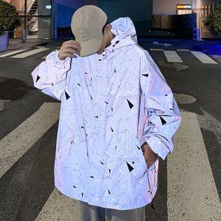 Reflective Hooded Zip Jacket