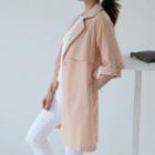 Single-breasted Tab-sleeve Trench Coat
