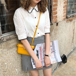 Short-sleeve Blouse White - One Size