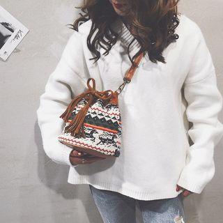 Knit Bucket Bag As Shown In Figure - One Size