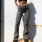 Low Waist Striped Boot-cut Pants