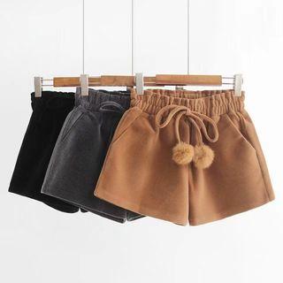 Pompom Drawstring Shorts