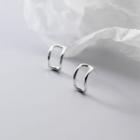 Geometric Sterling Silver Stud Earring 1 Pair - Silver - One Size