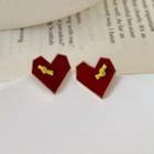 Geometric Glaze Heart Earring