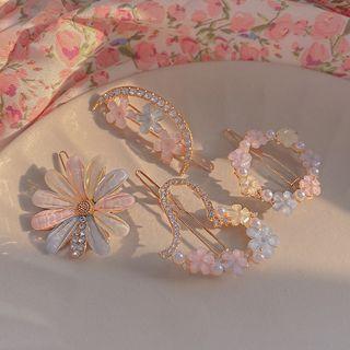 Flower Hair Clip F773 - Gold - One Size