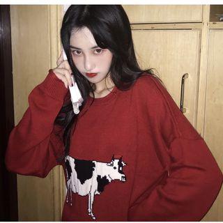 Cow Pattern Sweater