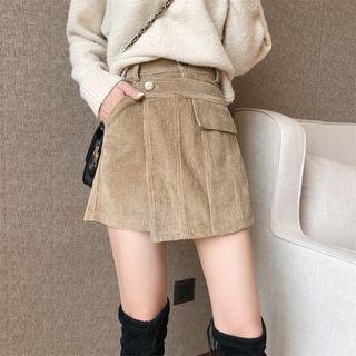 Corduroy Asymmetric Skorts
