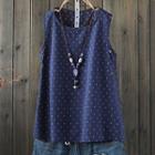 Dotted Sleeveless T-shirt