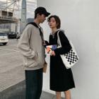 Couple Matching Color Block Hoodie / Hoodie Dress