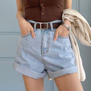 Square-buckle Basic Belt