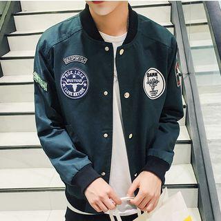 Badge Detailed Button Down Jacket