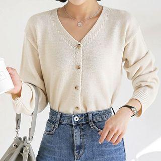 Pastel-color Cropped Cardigan