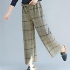 Plaid Wide-leg Pants As Shown In Figure - One Size