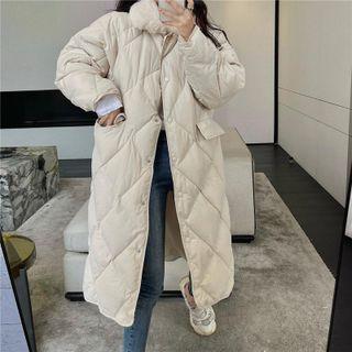 Fleece-collar Quilted Coat