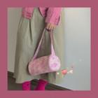 Flower Print Shoulder Bag Pink - One Size