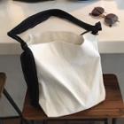 Bow-accent Canvas Tote Bag