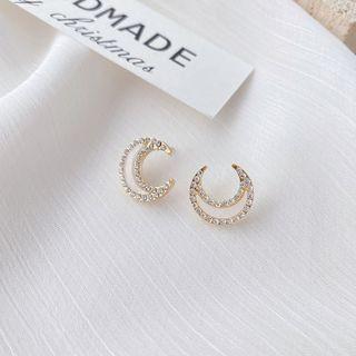 Rhinestone Mood Stud Earring 1 Pair - Gold - One Size