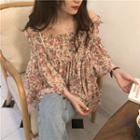 Floral Off-shoulder Top As Figure - One Size