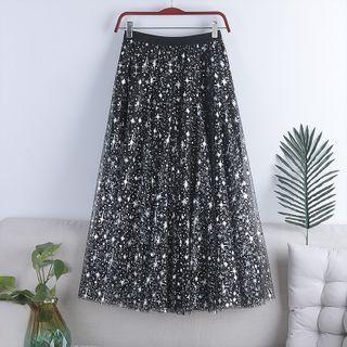 Star Midi A-line Skirt