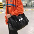 Applique Faux Leather Carryall Bag Black - One Size