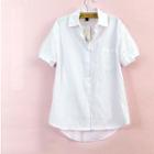 Eyelet Lace Short-sleeve Shirt