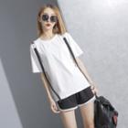 Short-sleeved T-shirt With Suspender